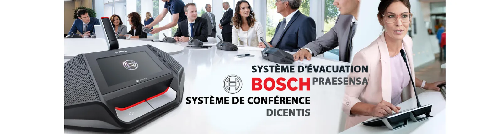 Bosch : système de conférence Dicentis et évacuation Praesensa