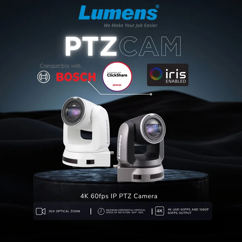 Lumens PTZ CAM : caméra IP PTZ 4K 60 fps